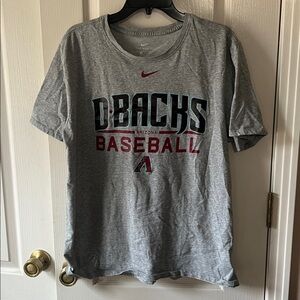 Nike Diamondbacks Baseball Gray Shirt